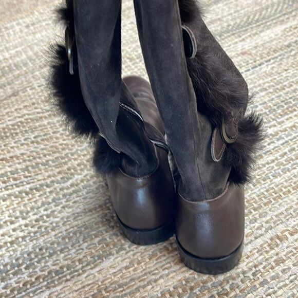 MICHAEL PASINKOFF Brown Suede Boots - Picture 4 of 5